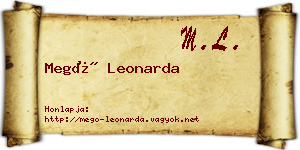 Megó Leonarda névjegykártya